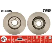 TRW Bromsskiva DF4984S, 1 Stycke