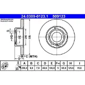Ate Bromsskiva Power Disc 24.0309-0123.1, 1 Stycke