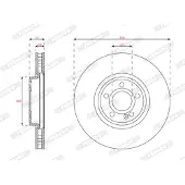 FERODO Bromsskiva DDF3109C-1, 1 Stycke