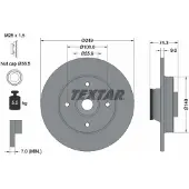 Textar Bromsskiva 92194103 bak, full, 1 Stycke