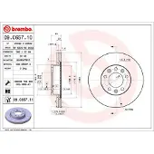 Brembo Bromsskiva 09C65711 fram, ventilerad, höggradigt förkolnad, 1 Stycke