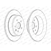 FERODO Bromsskivor DDF1499C bak, full, 2 Stycke