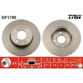 TRW Bromsskiva DF1790 bak, full, 1 Stycke