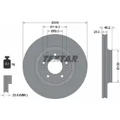 Textar Bromsskiva 92333203 fram, ventilerad, 1 Stycke