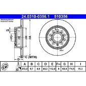 Ate Bromsskiva PowerDisc 24.0310-0356.1, 1 Stycke