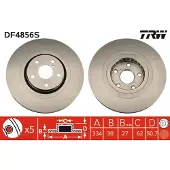 TRW Bromsskiva DF4856S fram, ventilerad, höggradigt förkolnad, 1 Stycke