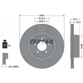 Textar Bromsskiva 92155203 bak, ventilerad, 1 Stycke