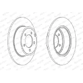 FERODO Bromsskivor DDF1763C bak, full, 2 Stycke
