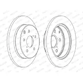 FERODO Bromsskivor DDF1846C bak, full, 2 Stycke