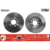 TRW Bromsskiva DF2681 fram, ventilerad, 1 Stycke