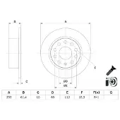 Bosch Bromsskiva 0 986 479 E00 bak, full, 1 Stycke