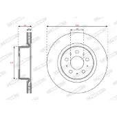 FERODO Bromsskiva DDF3015C, 2 Stycke