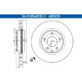 Ate Bromsskiva 24.0125-0233.1, 1 Stycke