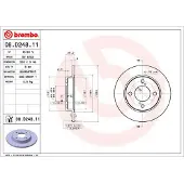 Brembo Bromsskiva 08D24811 bak, full, 1 Stycke
