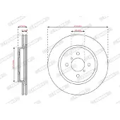 FERODO Bromsskiva DDF2376C, 2 Stycke