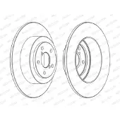 FERODO Bromsskivor DDF1647C bak, full, 2 Stycke