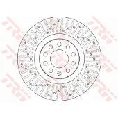 TRW Bromsskiva DF6189S fram, ventilerad, perforerad, 1 Stycke