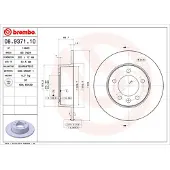 Brembo Bromsskiva 8937110 bak, full, 1 Stycke