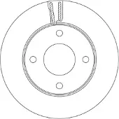 TRW Bromsskiva DF6417 fram, ventilerad, 1 Stycke