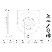 Bosch Bromsskiva 0 986 479 H47 fram, ventilerad, höggradigt förkolnad, 1 Stycke