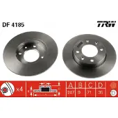 TRW Bromsskiva DF4185 bak, full, 1 Stycke