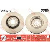 TRW Bromsskiva DF6677S fram, ventilerad, 1 Stycke