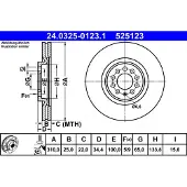 Ate Bromsskiva Power Disc 24.0325-0123.1, 1 Stycke