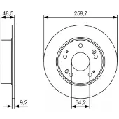 Bosch Bromsskiva 0 986 479 T81, 1 Stycke