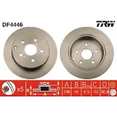 TRW Bromsskiva DF4446 bak, full, 1 Stycke