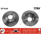 TRW Bromsskiva DF1649 fram, ventilerad, 1 Stycke