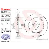 Brembo Bromsskiva 09D55223 bak, ventilerad, höggradigt förkolnad, 1 Stycke