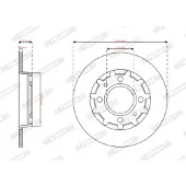 FERODO Bromsskiva DDF2985C, 2 Stycke