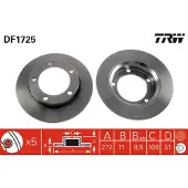 TRW Bromsskiva DF1725 fram, full, 1 Stycke