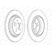 FERODO Bromsskivor DDF1099C bak, full, 2 Stycke