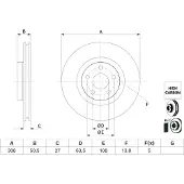 Bosch Bromsskiva 0 986 479 H51, 1 Stycke