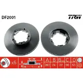 TRW Bromsskiva DF2001 fram, ventilerad, 1 Stycke