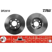 TRW Bromsskiva DF2810 fram, full, 1 Stycke