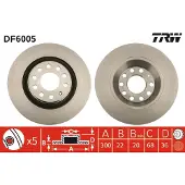 TRW Bromsskiva DF6005 bak, ventilerad, 1 Stycke