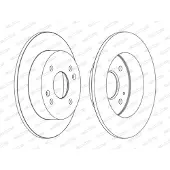 FERODO Bromsskivor DDF1488C bak, full, 2 Stycke