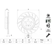 Bosch Bromsskiva 0 986 479 G13 bak, ventilerad, höggradigt förkolnad, 1 Stycke
