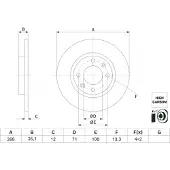 Bosch Bromsskiva 0 986 479 H54, 1 Stycke