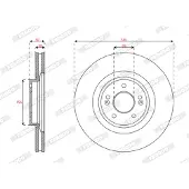 FERODO Bromsskiva DDF3074C, 2 Stycke