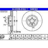 Ate Bromsskiva PowerDisc 24.0328-0162.1, 1 Stycke