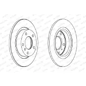 FERODO Bromsskivor DDF1651C bak, full, 2 Stycke