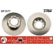 TRW Bromsskiva DF1577 fram, full, 1 Stycke