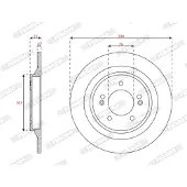 FERODO Bromsskiva DDF3099C, 2 Stycke