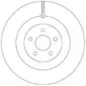 TRW Bromsskiva DF6871 fram, ventilerad, 1 Stycke