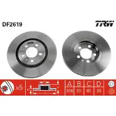 TRW Bromsskiva DF2619 fram, ventilerad, 1 Stycke