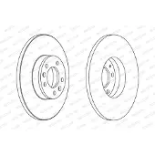 FERODO Bromsskivor DDF1602C bak, full, 2 Stycke