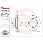 Brembo Bromsskiva 09B54810 fram, ventilerad, 1 Stycke